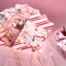 Reversible Christmas Wrapping Paper - Mini Roll - 17 Inch x 33 Feet - Santa Claus Cup and Stripe Wrapping Paper for Chrsitmas, Holiday, Party Celebration